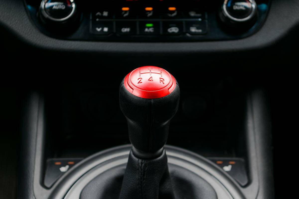 Red gear lever shift