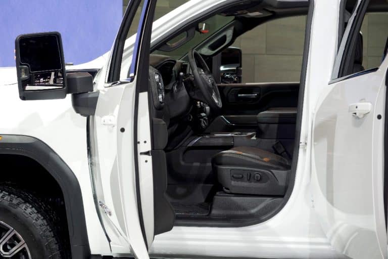 A side view of GMC Sierra at the annual international auto-show, How To Adjust Pedals On GMC Sierra