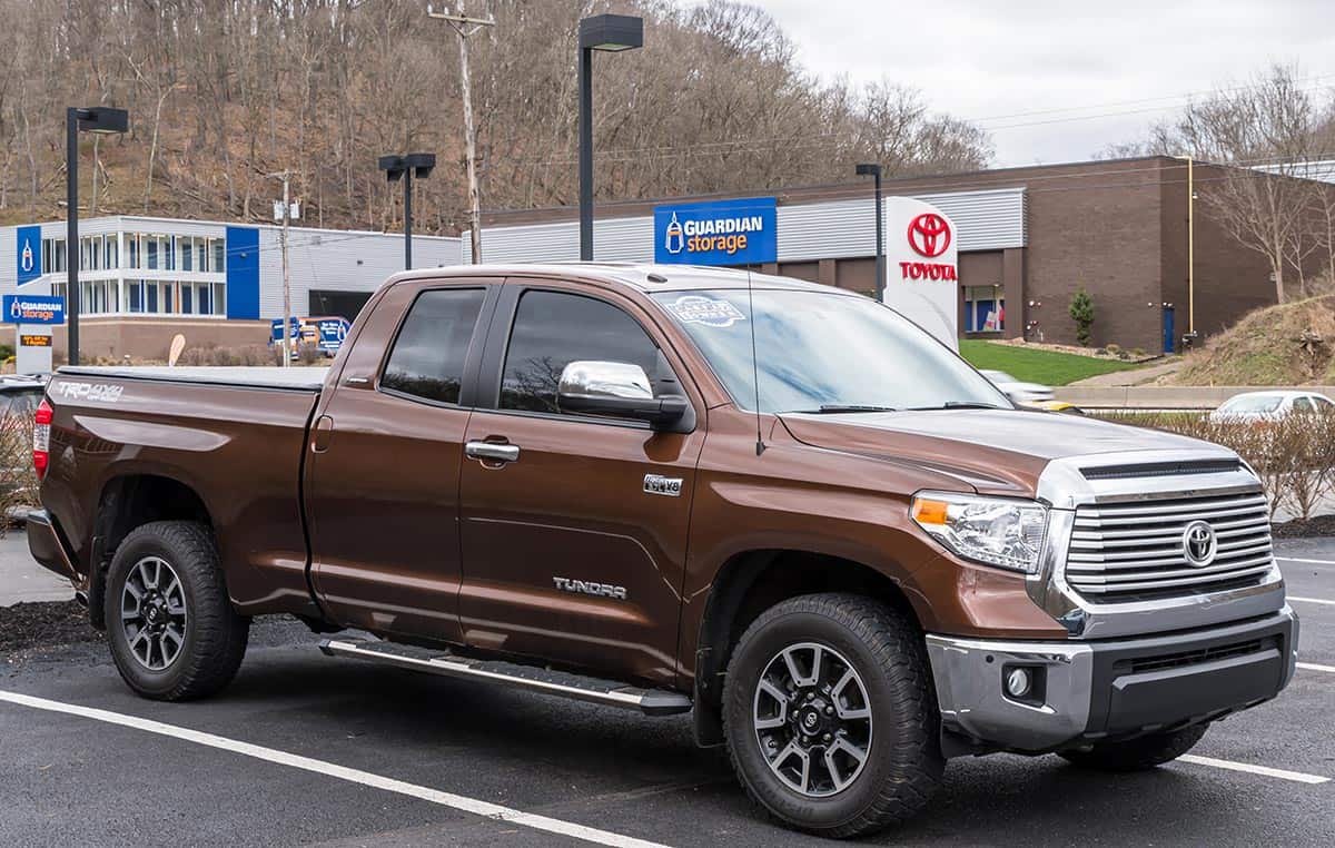 Toyota tundra for sale at a dealership