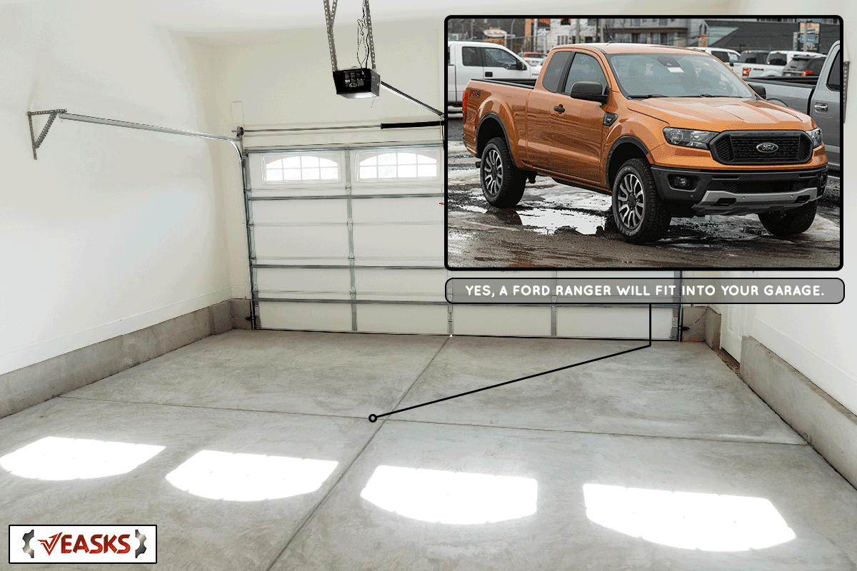 A ford Ranger pickup truck at a dealership in Halifax's North End, Will A Ford Ranger Fit In My Garage?