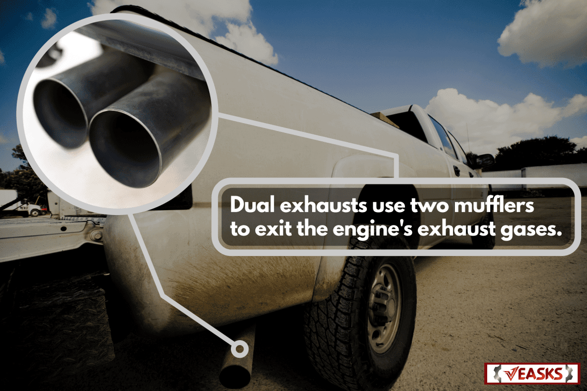 a photo of a nice day outside, white pick up truck rear photo, Dual Exhaust Ideas - 11 Must See Options For Your Truck