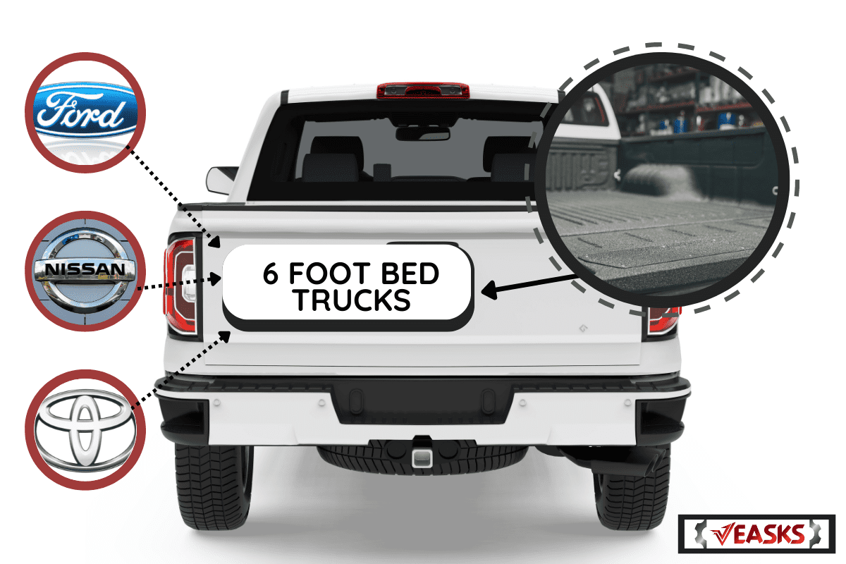 Pickup Truck Isolated (back view) - What Trucks Have A 6 Foot Bed?