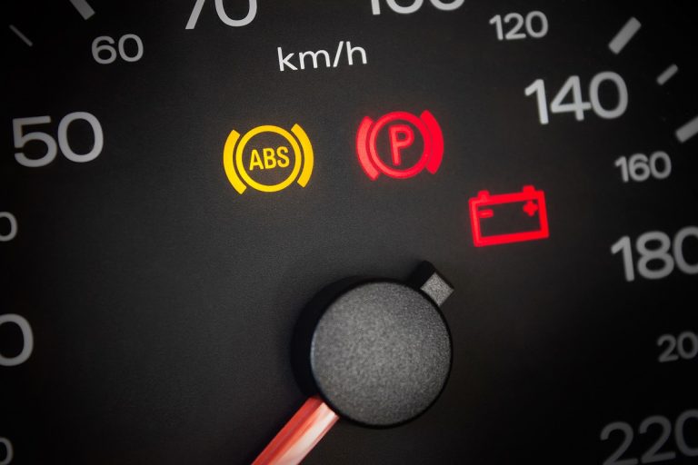 ABS light. Car dashboard in closeup, Abs And Traction Control Light On Toyota Tundra - Why And What To Do?