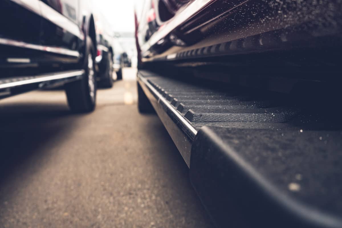 Cleaning Your Running Boards - Close up of running boards on a truck
