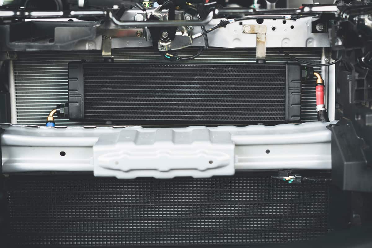 External Automatic Transmission Oil Cooler is installed in the front of the car.
