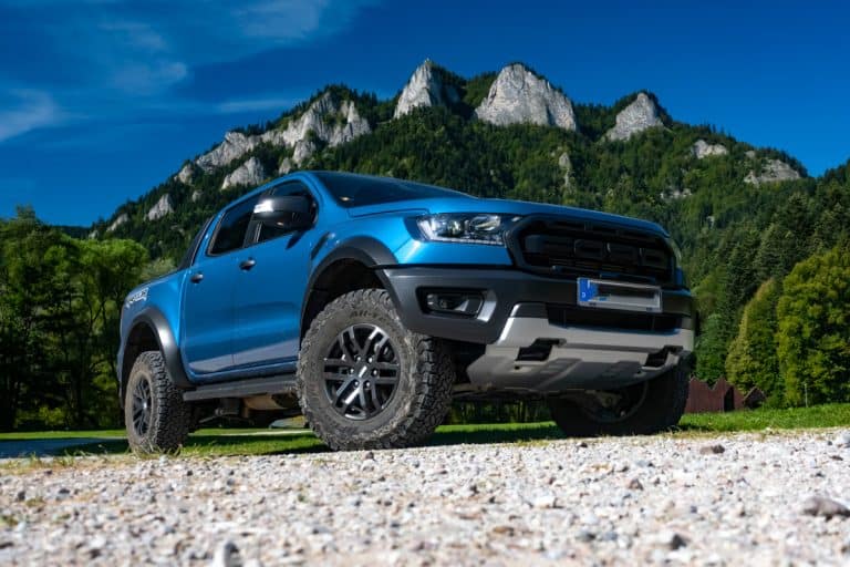 Ford Ranger Raptor on a road in mountain scenery. Ranger is one of the most popular pickup vehicles in Europe., How To Remove The Ford Ranger Bed