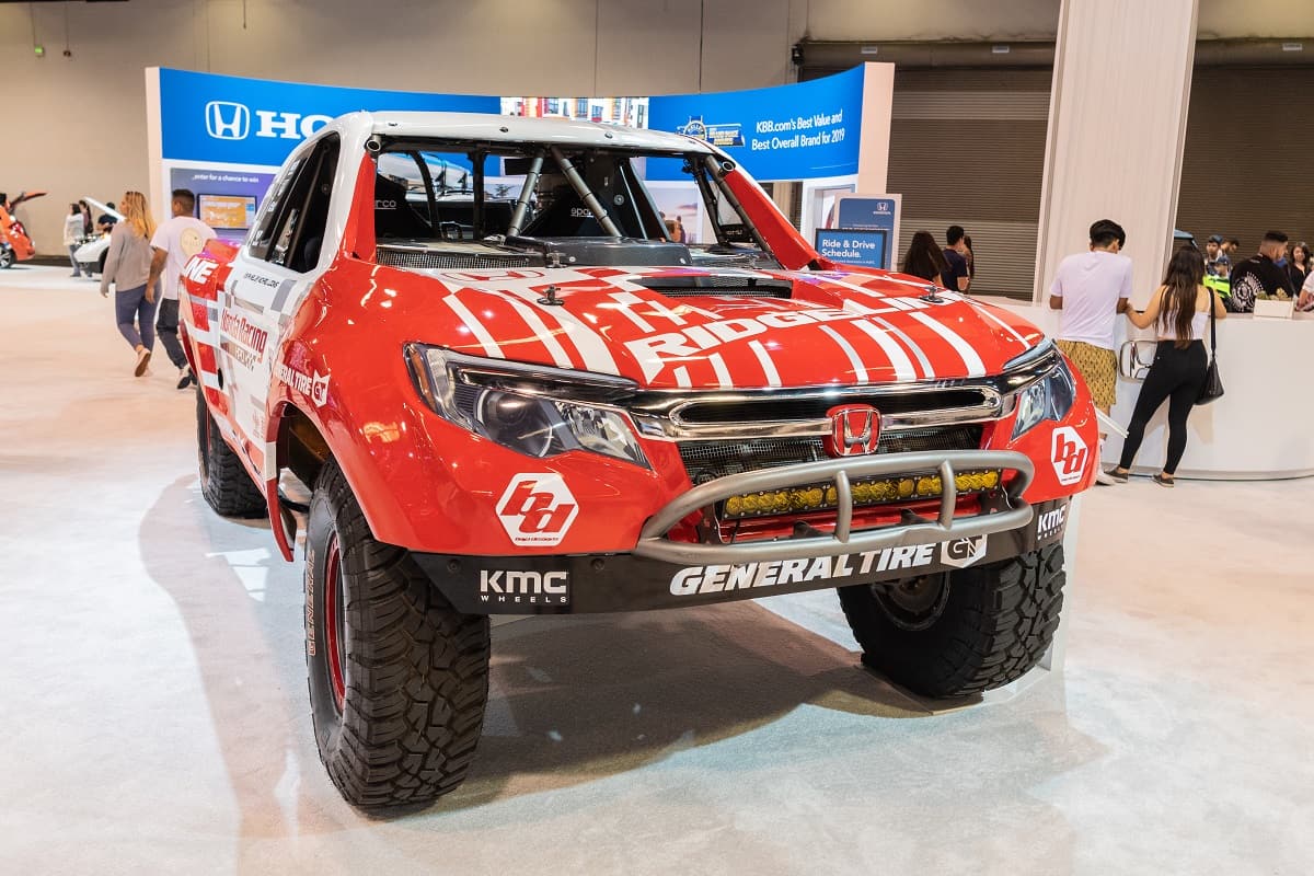Honda AWD System - Honda Baja Ridgeline Race Truck on display during Orange County International Auto Show.
