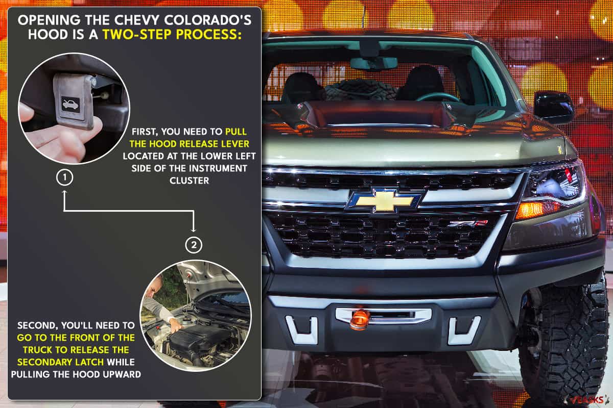 Motor trend truck of the year Chevy Colorado truck on display, How To Pop The Hood On A Chevy Colorado