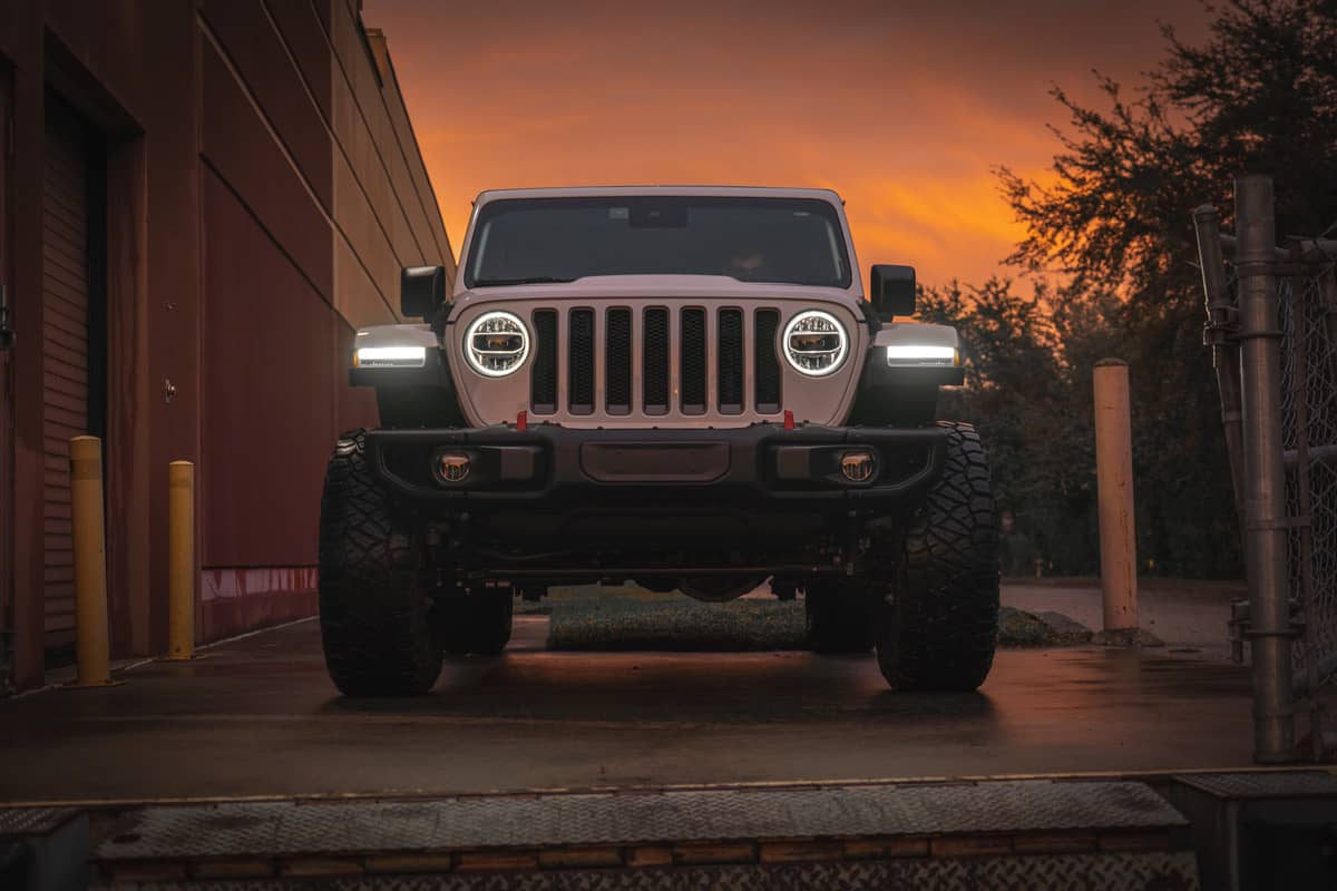 Jeep Gladiator photographed just before sunset