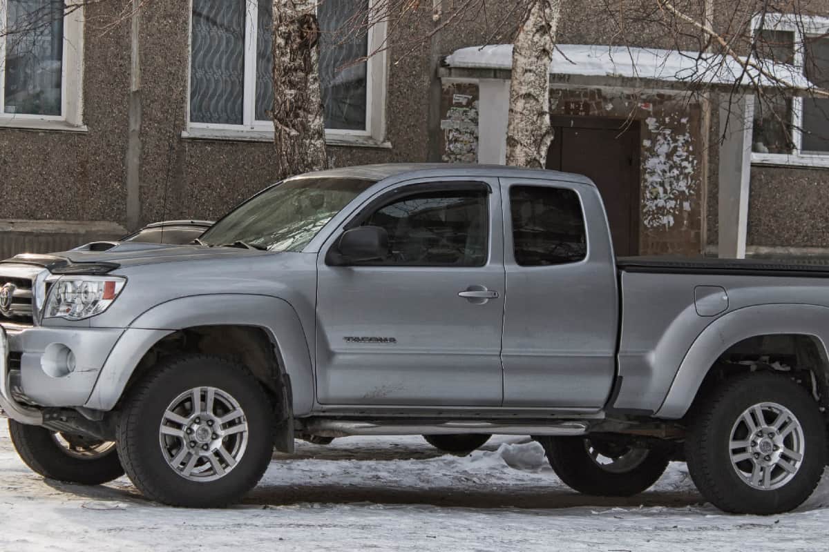 Pickup truck Toyota Tacoma in the city street