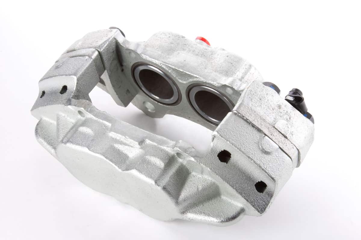a large new brake caliper, part of the automotive braking system