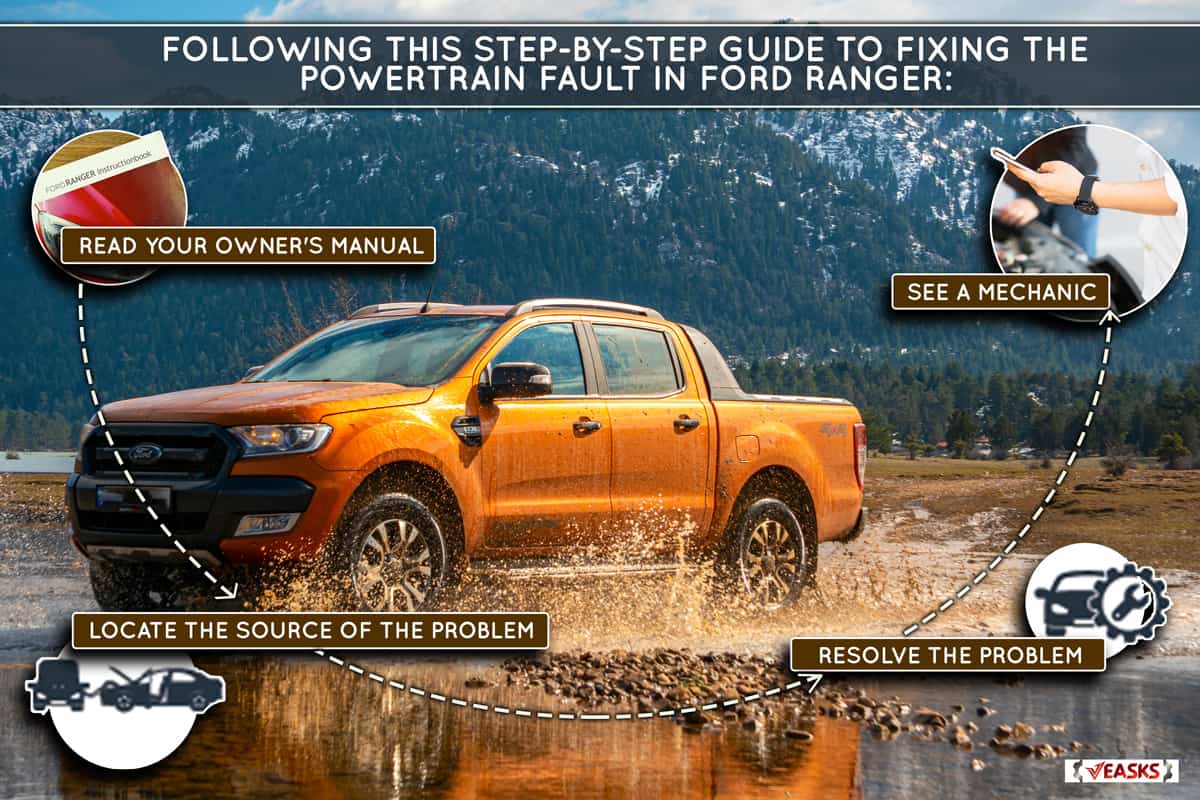 Ford Ranger pick-up truck is off roading in the mud of the river in the mountains of Antalya, How To Fix Powertrain Fault In Ford Ranger