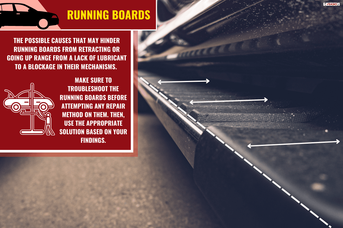 Close up of running boards on a truck. - Running Boards Won't Go Up - Why And What To Do?
