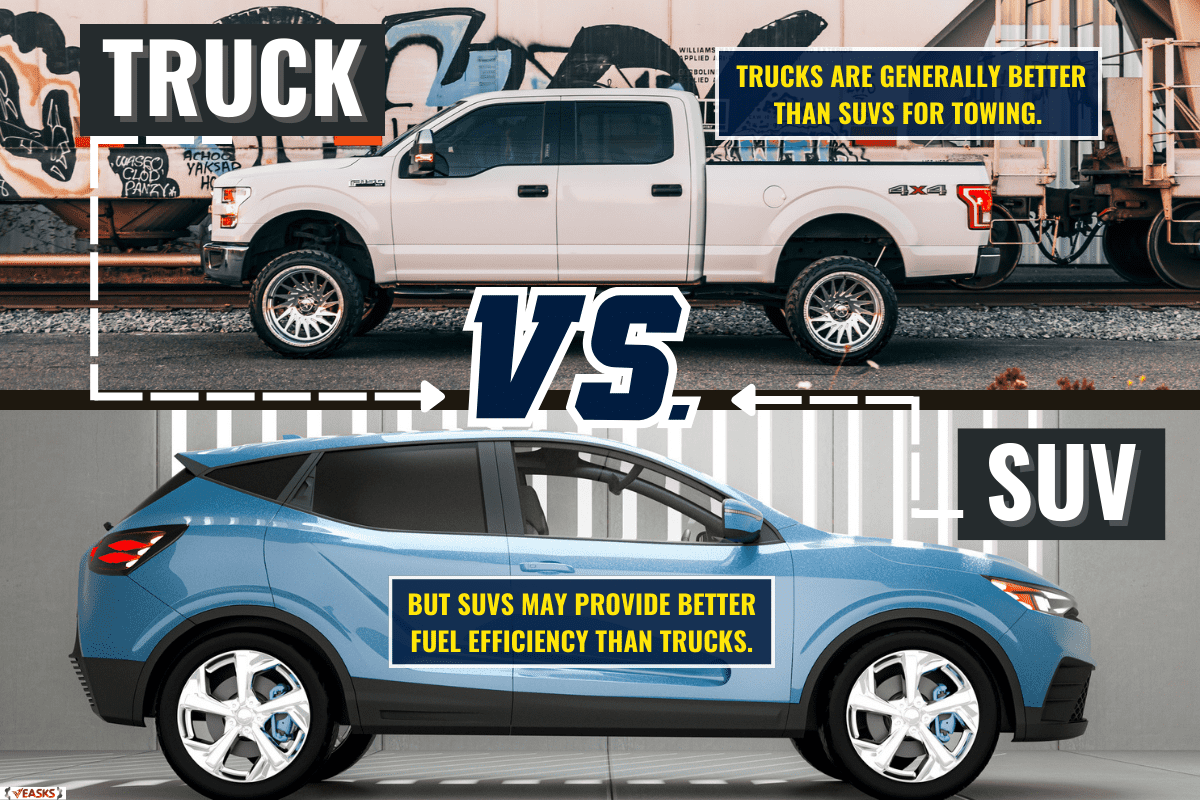 Generic modern SUV car in concrete garage. Car design is generic and not based on any real model or brand.  - Truck Vs SUV: Which Is Best For You?