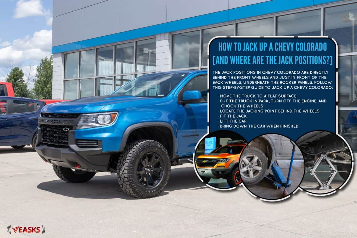 plainfield-circa-july-2022-chevrolet-colorado-sunny hot day, How To Jack Up A Chevy Colorado [And Where Are The Jack Positions?]
