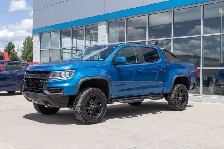 plainfield-circa-july-2022-chevrolet-colorado-sunny hot day, How To Jack Up A Chevy Colorado [And Where Are The Jack Positions?]