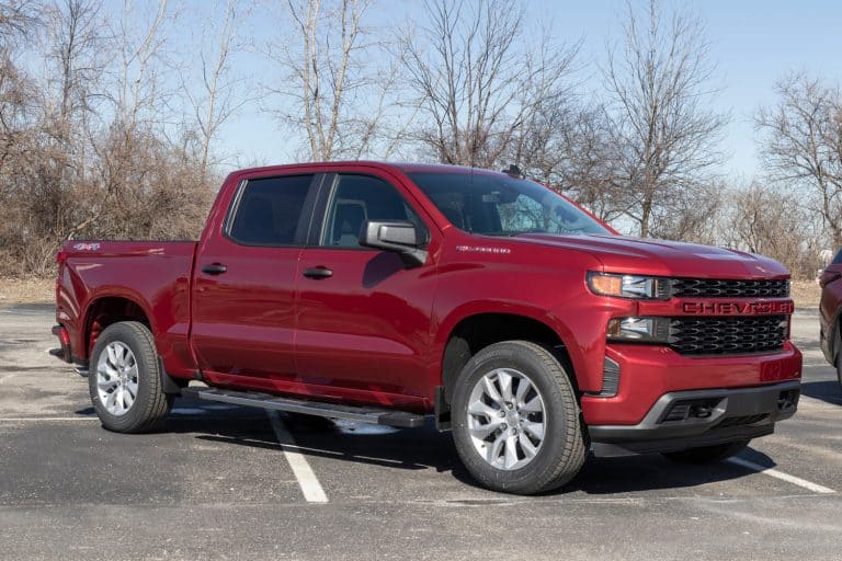 Chevrolet Silverado display. Chevy offers the Silverado in WT, Custom, Custom Trail Boss, LT, RST, LT Trail Boss, LTZ, and High Country models, What Are The Chevy Silverado Engine Options
