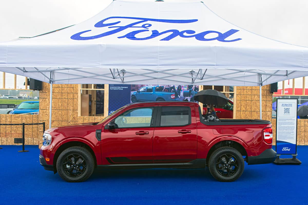 The new 2022 Ford Maverick pickup truck the Motor Bella Autoshow